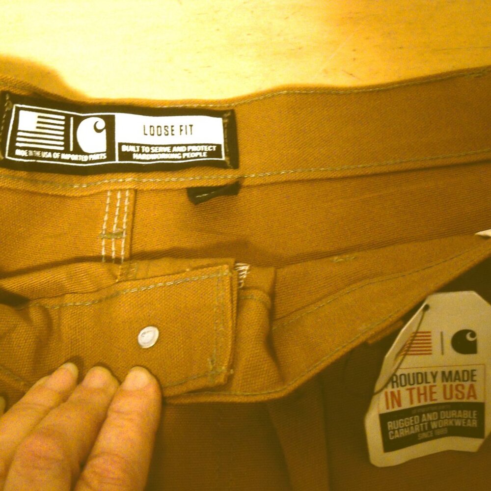 Vintage Carhartt Double Knee Brown Duck Utility Pants 46 X 30 NWT USA Loose Fit